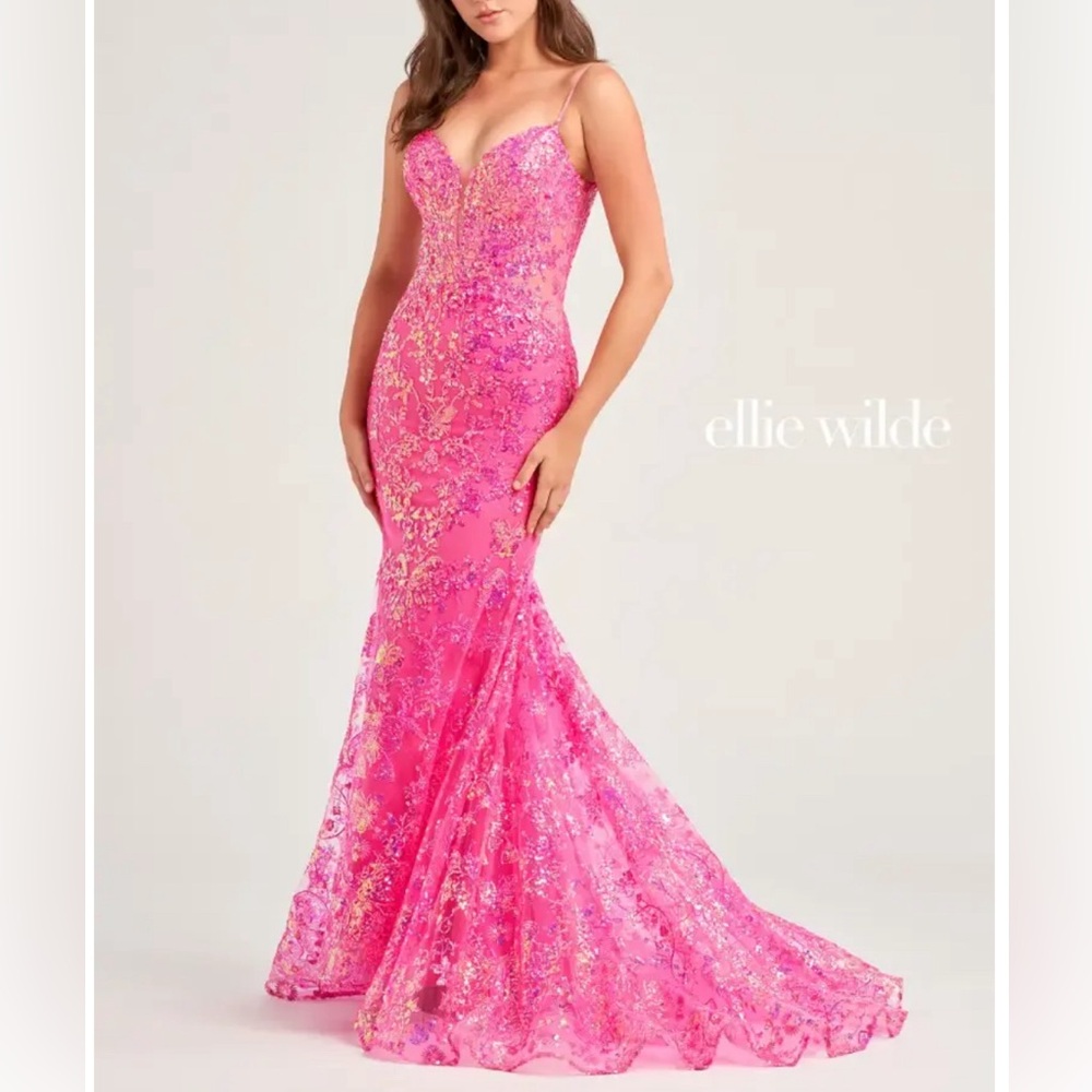 Ellie Wilde Pink Prom Dress